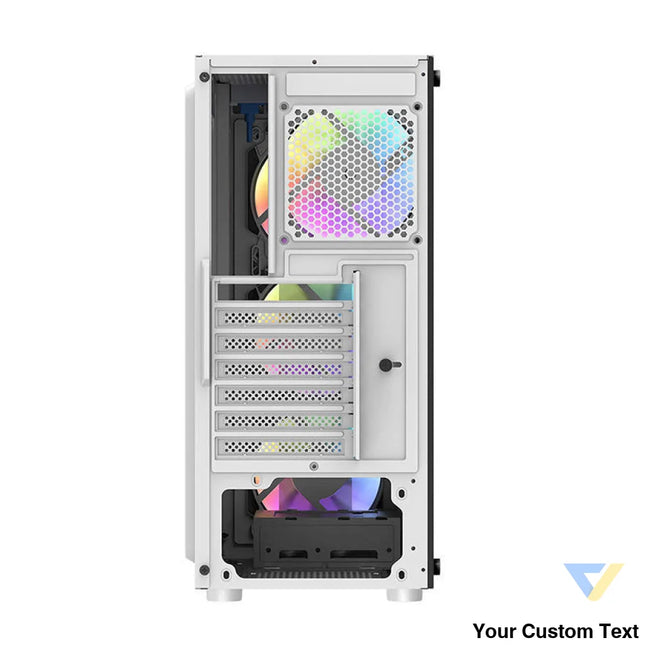 Darkflash DK151 LED computer case (white) + 3 RGB fans With fan