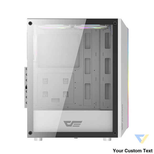 Darkflash DK151 LED computer case (white) + 3 RGB fans With fan
