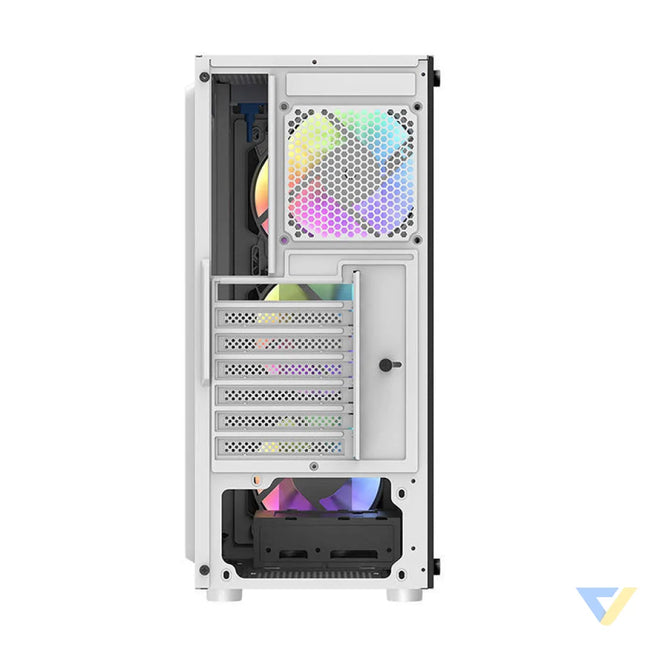 Darkflash DK151 LED computer case (white) + 3 RGB fans With fan
