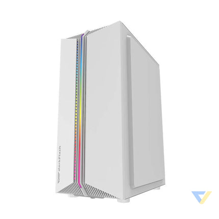 Darkflash DK151 LED computer case (white) + 3 RGB fans With fan