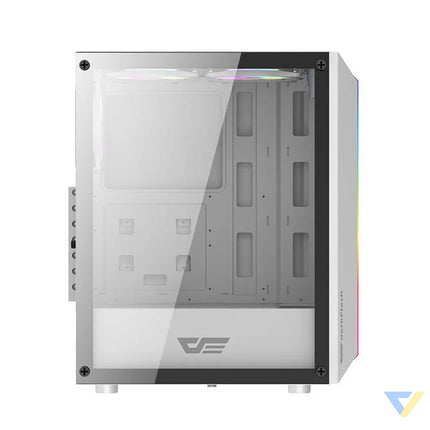 Darkflash DK151 LED computer case (white) + 3 RGB fans With fan