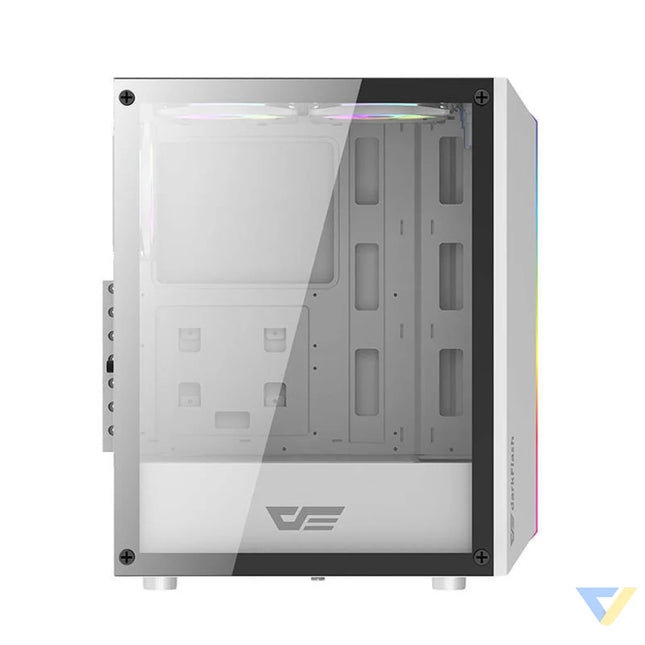 Darkflash DK151 LED computer case (white) + 3 RGB fans With fan