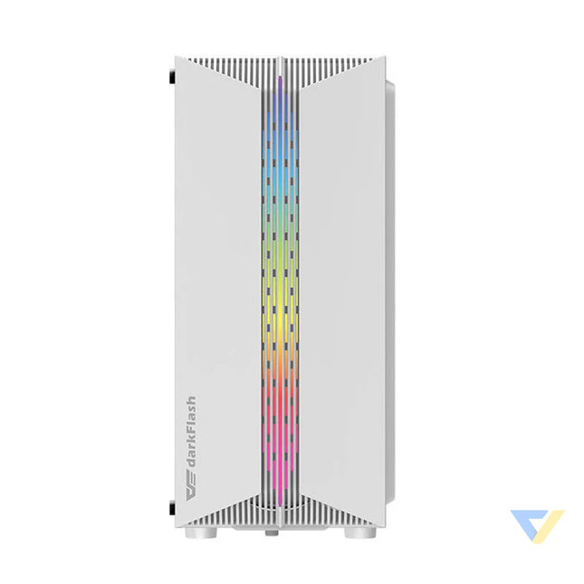 Darkflash DK151 LED computer case (white) + 3 RGB fans With fan