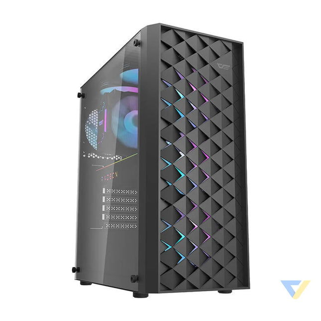 Darkflash DK351 computer case (black) + 4 RGB fans With fan