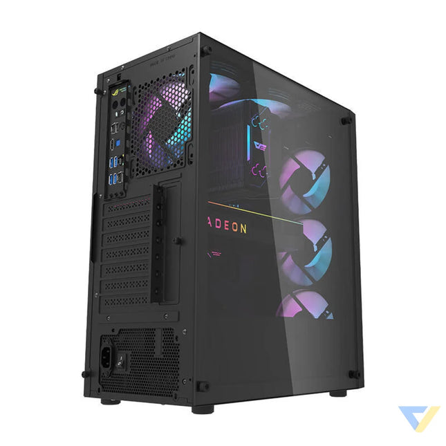Darkflash DK351 computer case (black) + 4 RGB fans With fan