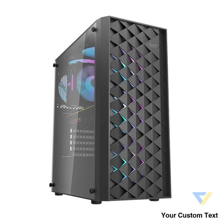 Darkflash DK351 computer case (black) + 4 RGB fans With fan