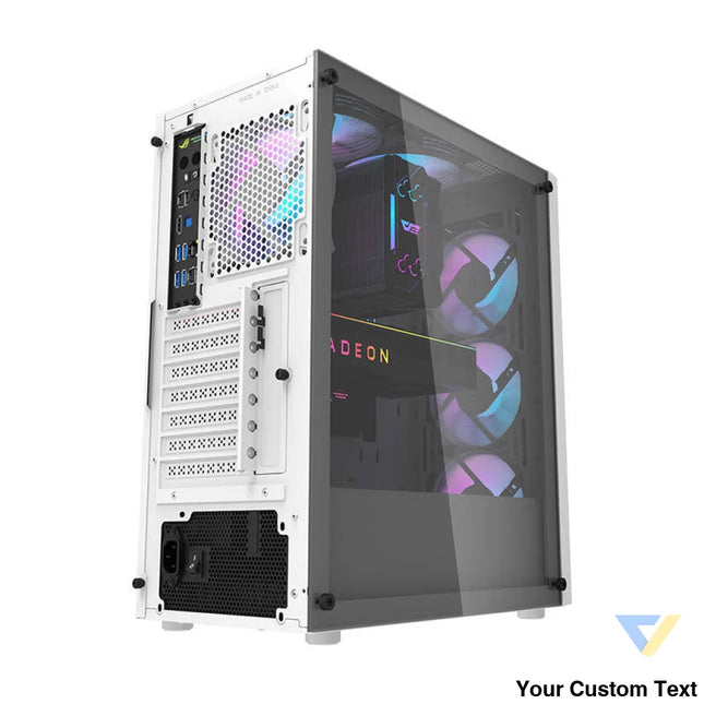 Darkflash DK351 computer case (white) + 4 RGB fans With fan