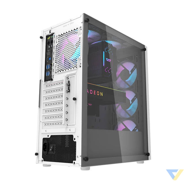 Darkflash DK351 computer case (white) + 4 RGB fans With fan