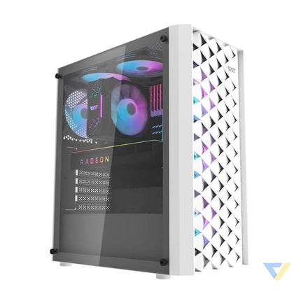 Darkflash DK351 computer case (white) + 4 RGB fans With fan