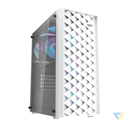 Darkflash DK351 computer case (white) + 4 RGB fans With fan