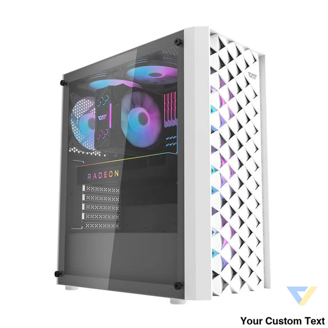 Darkflash DK351 computer case (white) + 4 RGB fans With fan