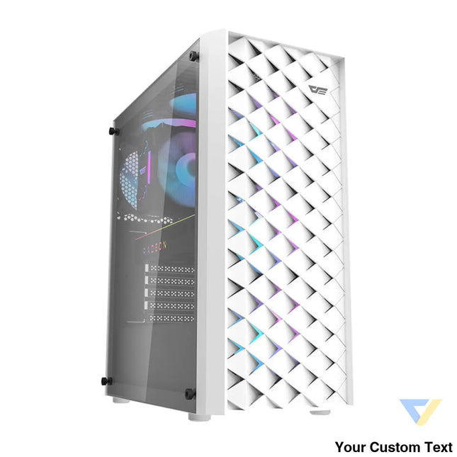Darkflash DK351 computer case (white) + 4 RGB fans With fan