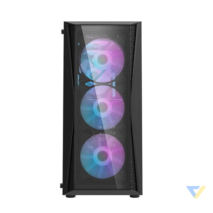 Darkflash DK352 Plus computer case (black) + 4 RGB fans With fan