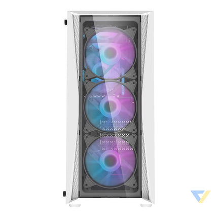Darkflash DK352 Plus computer case (black and white) + 4 ARGB fans With fan