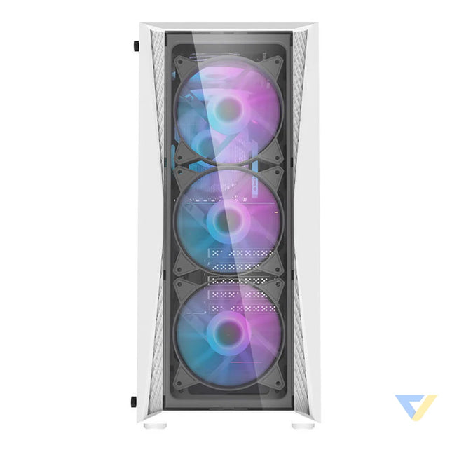 Darkflash DK352 Plus computer case (black and white) + 4 ARGB fans With fan