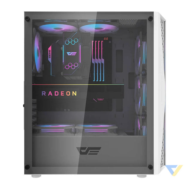 Darkflash DK352 Plus computer case (black and white) + 4 ARGB fans With fan