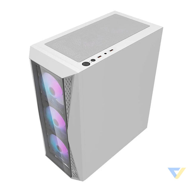 Darkflash DK352 Plus computer case (black and white) + 4 ARGB fans With fan