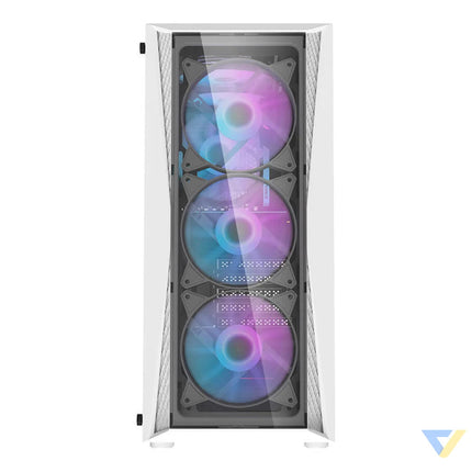 Darkflash DK352 Plus computer case (black and white) + 4 ARGB fans With fan