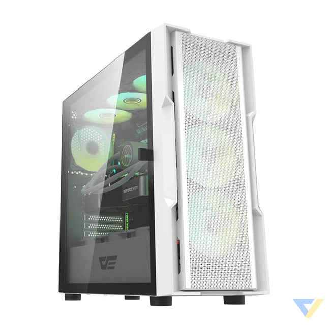 Darkflash DK431 computer case (white) + 4 fans With fan