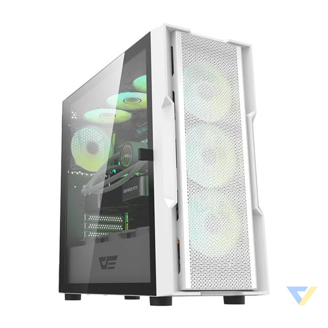 Darkflash DK431 computer case (white) + 4 fans With fan