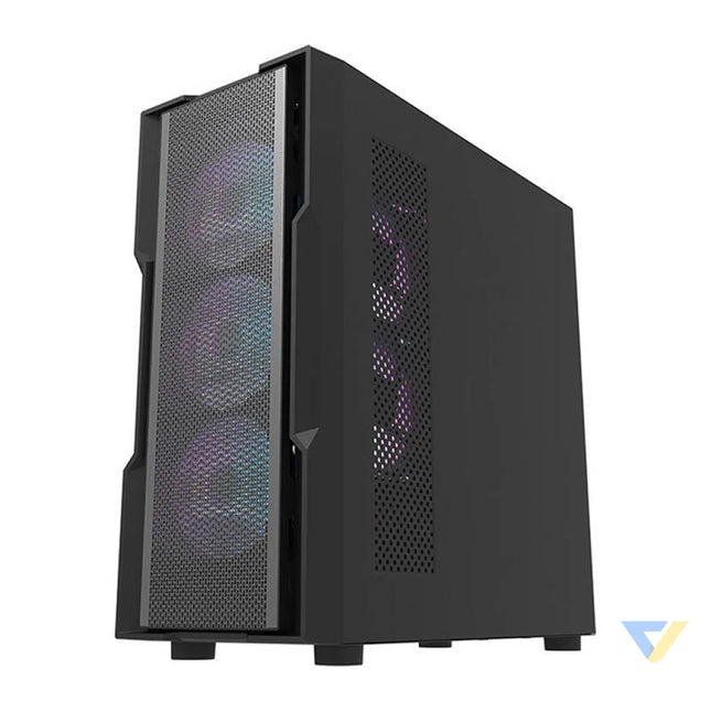 Darkflash DK431 Mesh computer case (black) + 4 ARGB fans With fan
