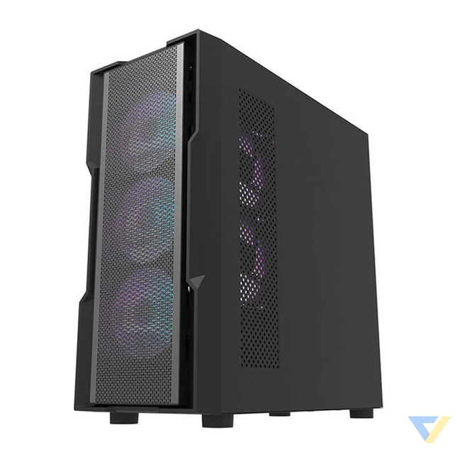 Darkflash DK431 Mesh computer case (black) + 4 ARGB fans With fan