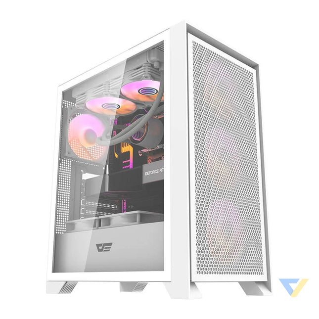 Darkflash DRX70 MESH computer case (white) + 4 RGB fans With fan