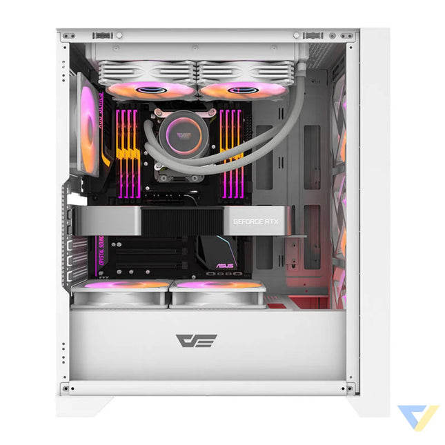 Darkflash DRX70 MESH computer case (white) + 4 RGB fans With fan