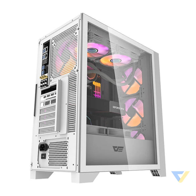 Darkflash DRX70 MESH computer case (white) + 4 RGB fans With fan