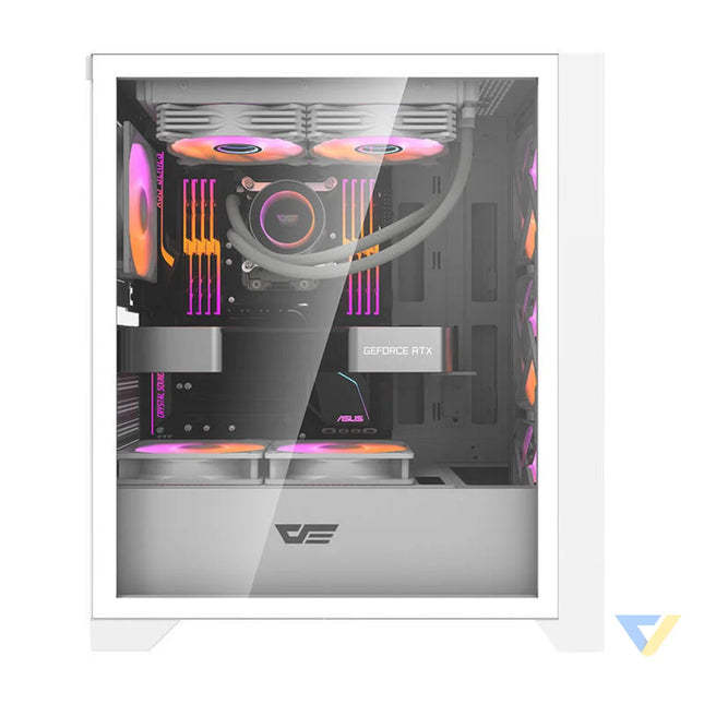 Darkflash DRX70 MESH computer case (white) + 4 RGB fans With fan