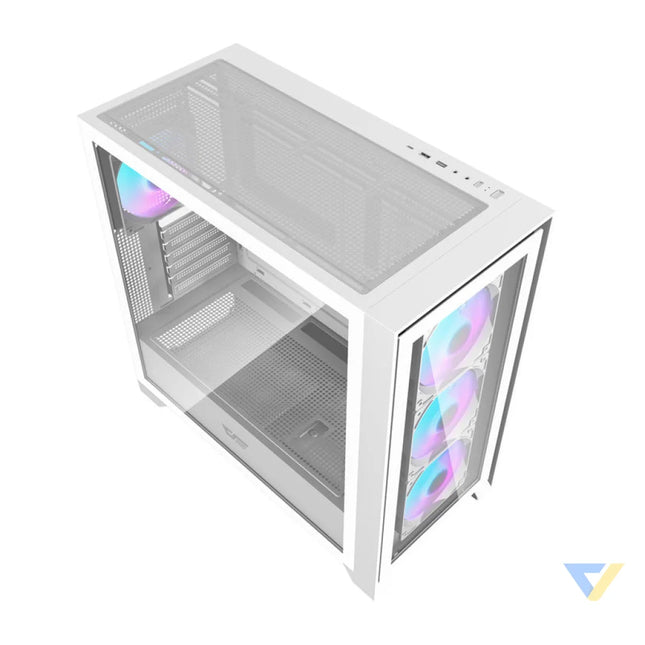 Darkflash DRX90 Glass computer case (white) With fan