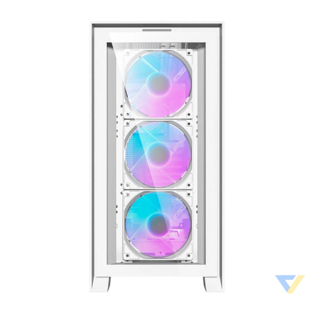 Darkflash DRX90 Glass computer case (white) With fan