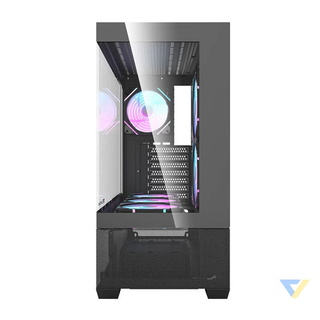 Darkflash DS900 AIR computer case (black) + 6 ARGB fans With fan