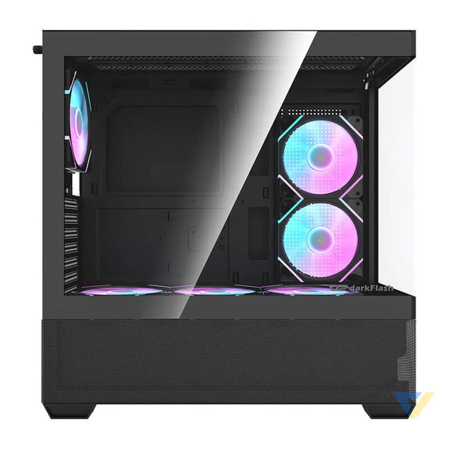 Darkflash DS900 AIR computer case (black) + 6 ARGB fans With fan