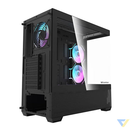 Darkflash DS900 AIR computer case (black) + 6 ARGB fans With fan