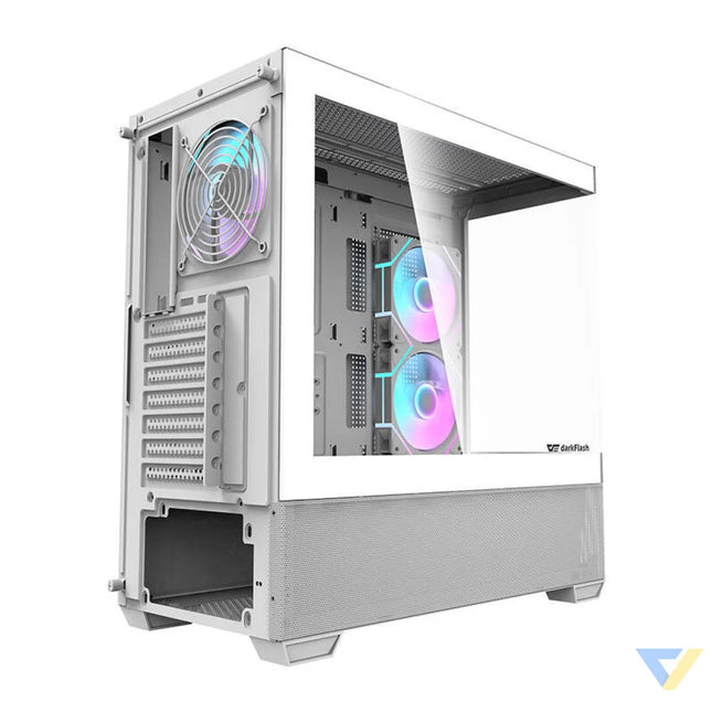 Darkflash DS900 AIR computer case (white) + 6 ARGB fans With fan