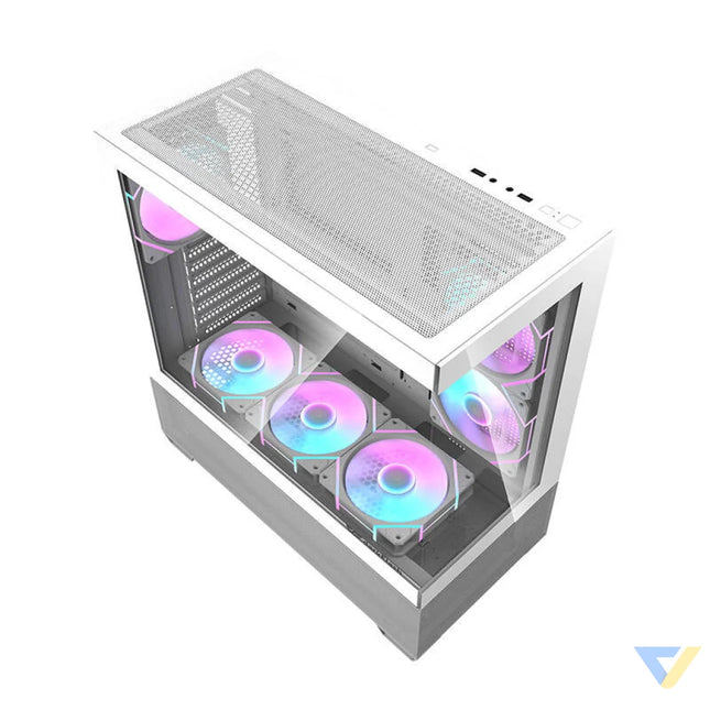 Darkflash DS900 AIR computer case (white) + 6 ARGB fans With fan