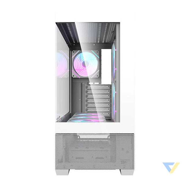 Darkflash DS900 AIR computer case (white) + 6 ARGB fans With fan