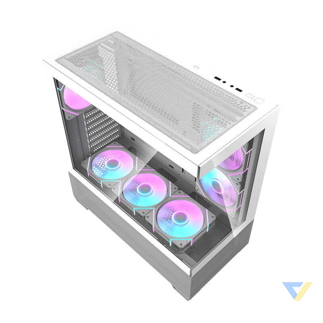 Darkflash DS900 AIR computer case (white) + 6 ARGB fans With fan