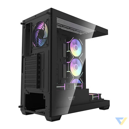Darkflash DS900 computer case (black) + 7 ARGB fans With fan
