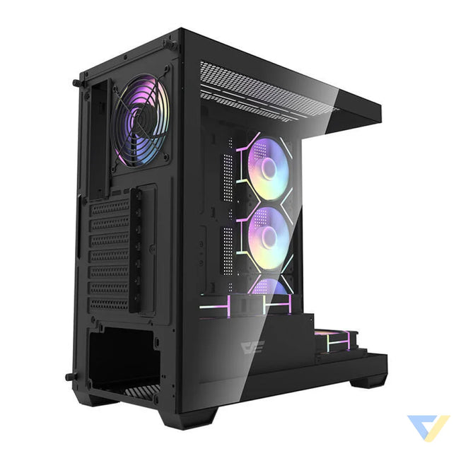 Darkflash DS900 computer case (black) + 7 ARGB fans With fan