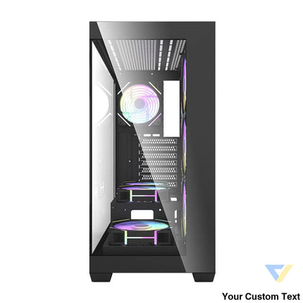 Darkflash DS900 computer case (black) + 7 ARGB fans With fan