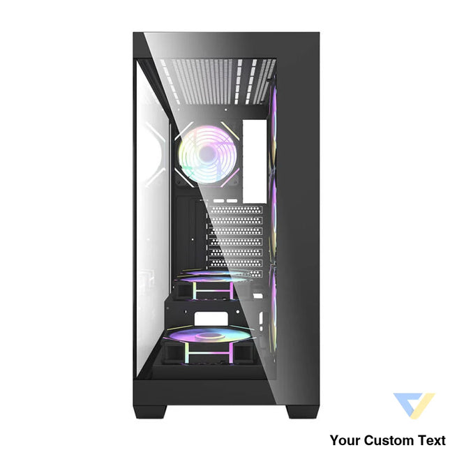 Darkflash DS900 computer case (black) + 7 ARGB fans With fan