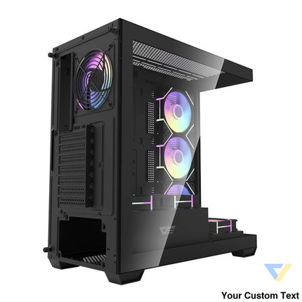 Darkflash DS900 computer case (black) + 7 ARGB fans With fan