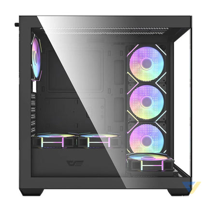Darkflash DS900 computer case (black) + 7 ARGB fans With fan