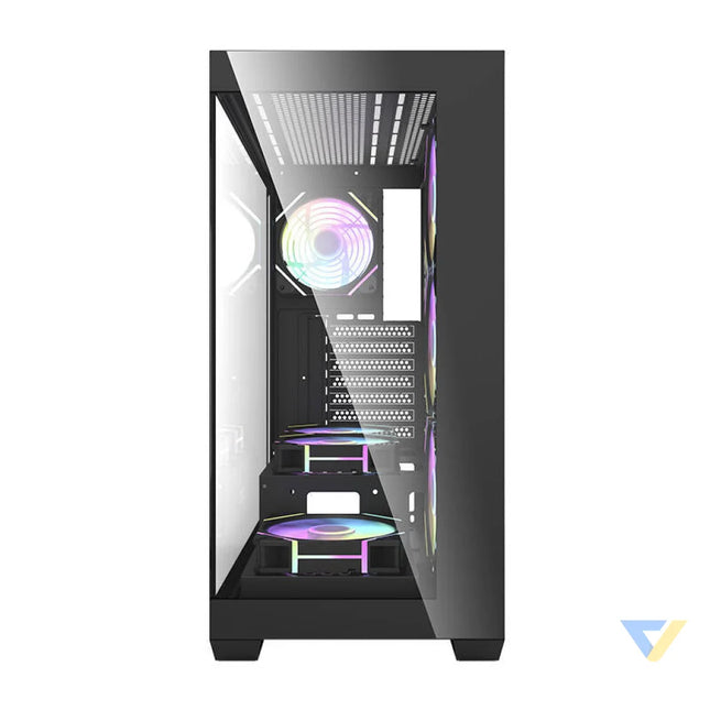 Darkflash DS900 computer case (black) + 7 ARGB fans With fan