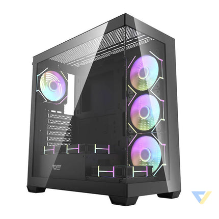 Darkflash DS900 computer case (black) + 7 ARGB fans With fan