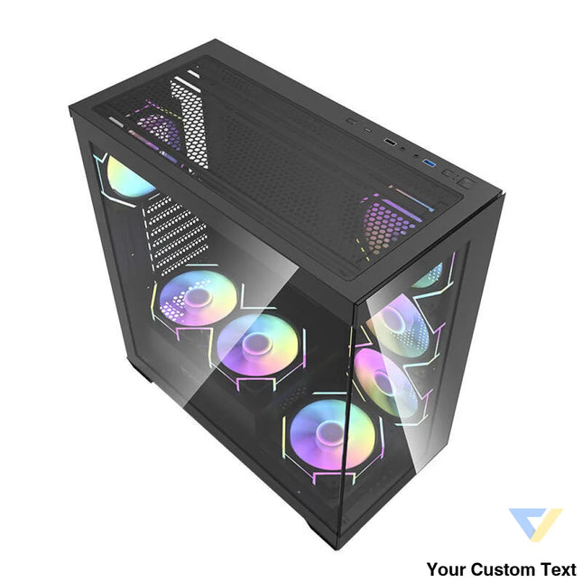 Darkflash DS900 computer case (black) + 7 ARGB fans With fan