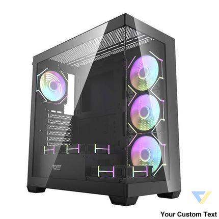 Darkflash DS900 computer case (black) + 7 ARGB fans With fan