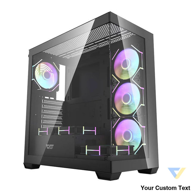 Darkflash DS900 computer case (black) + 7 ARGB fans With fan